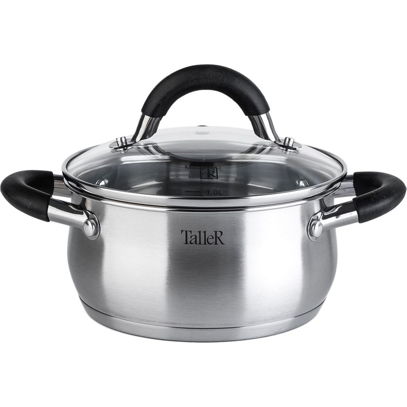 Изображение товара Кастрюля TalleR TR-11043 1,5 л из нержавеющей стали с крышкой для всех плит