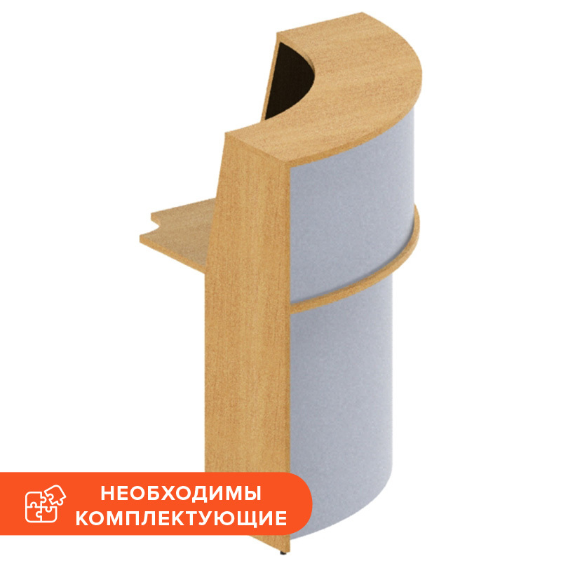 Изображение товара Угловой модуль Агат ольха/серый 900х900х1200 мм для мебели