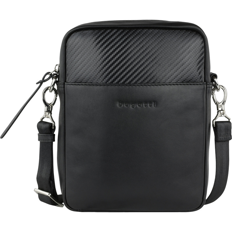 Изображение товара Мужская сумка повседневная Bugatti Comet черная натуральная кожа