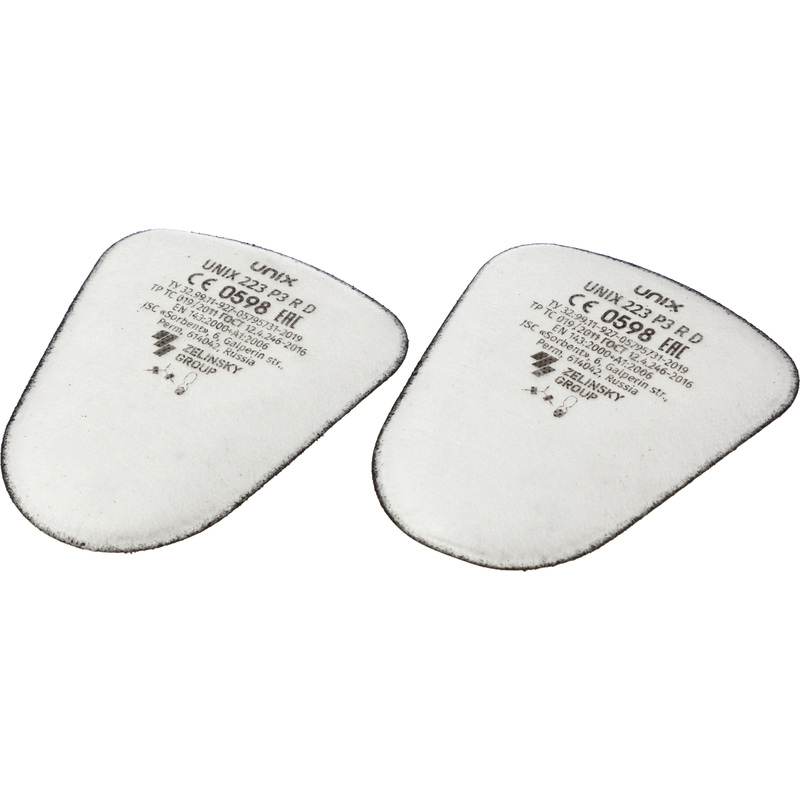 Изображение товара Противоаэрозольный фильтр Unix 223 P3 R D (2 штуки в упаковке)