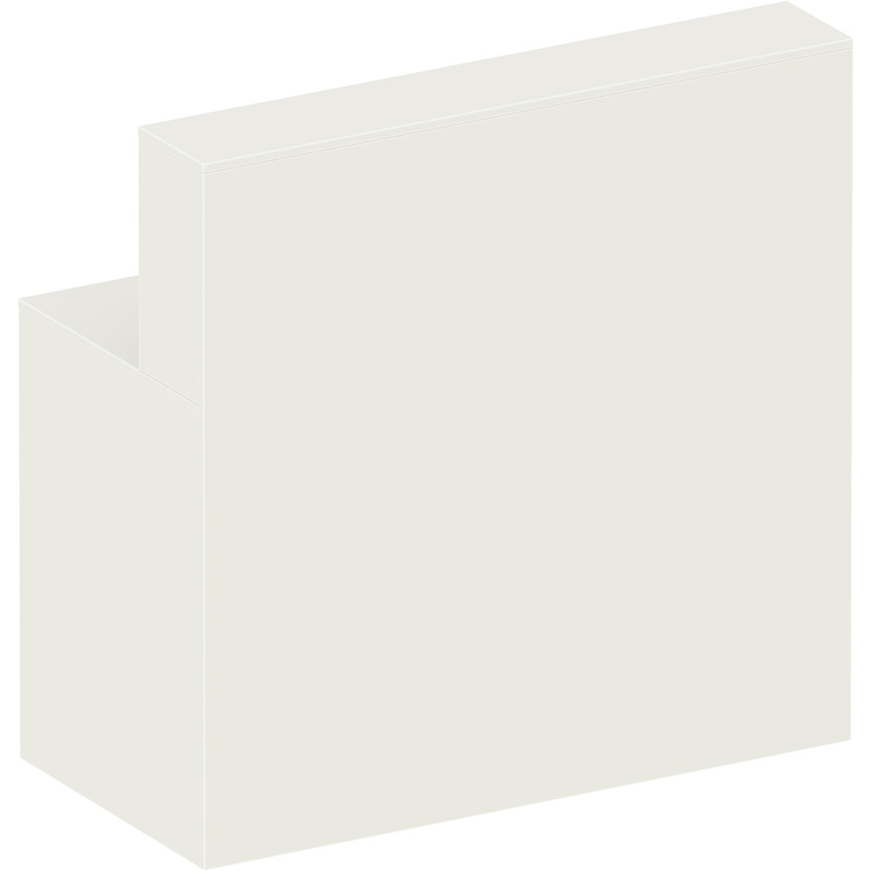 Изображение товара Прилавок ресепшн ВАЙТ СТАЙЛ №3 белый 1200х600х1200 мм с заглушками для кабеля