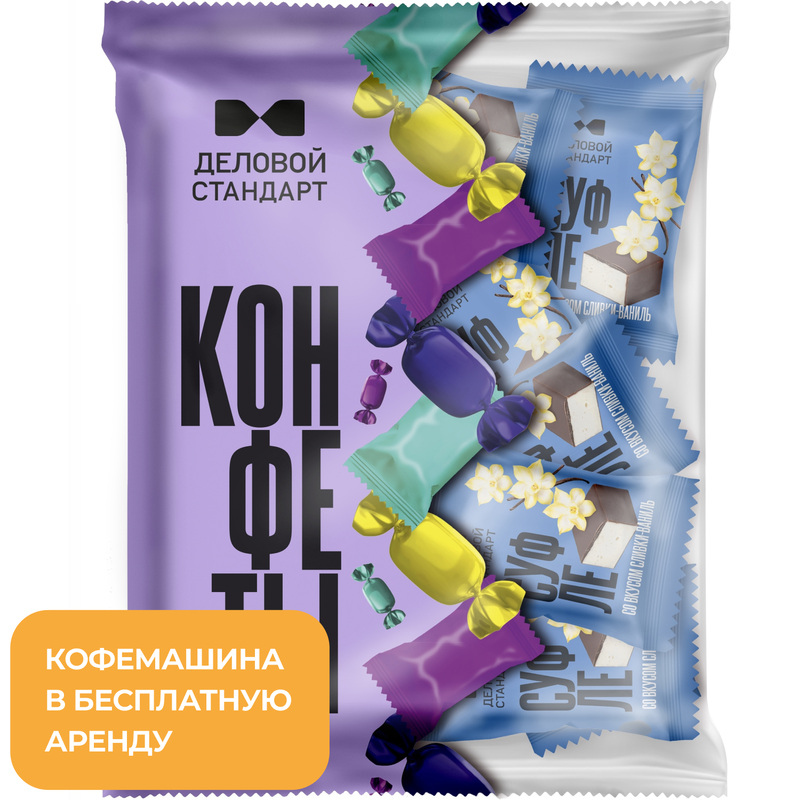 Изображение товара Конфеты глазированные Деловой Стандарт суфле сливки-ваниль 500 г