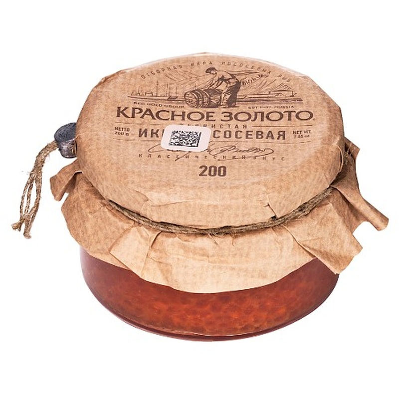 Изображение товара Икра лососёвая Красное Золото 200 г натуральный деликатес