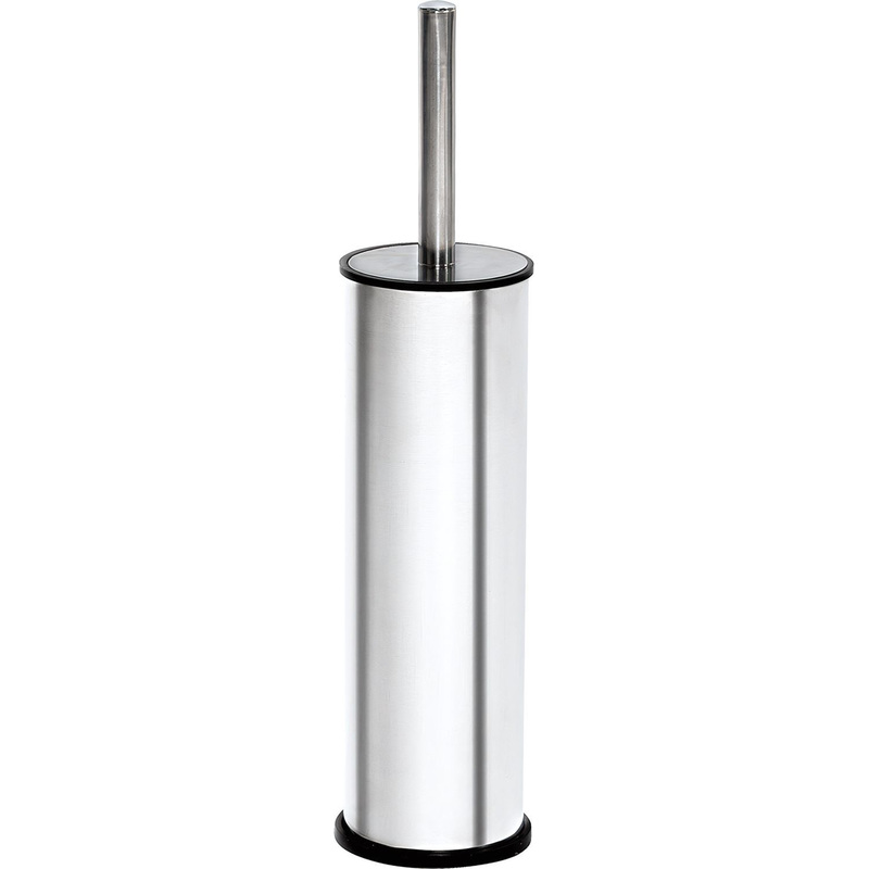 Изображение товара Ершик для унитаза Luscan напольный с подставкой серебристый закрытый из нержавеющей стали
