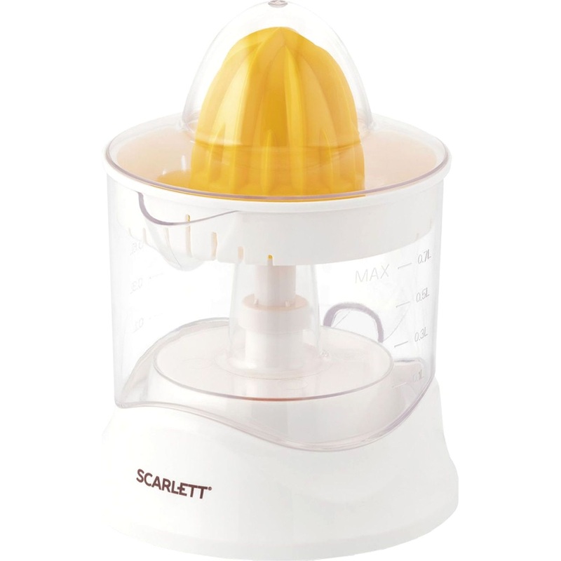 Изображение товара Соковыжималка Scarlett SC-JE50C02 для цитрусовых механическая белый жёлтый