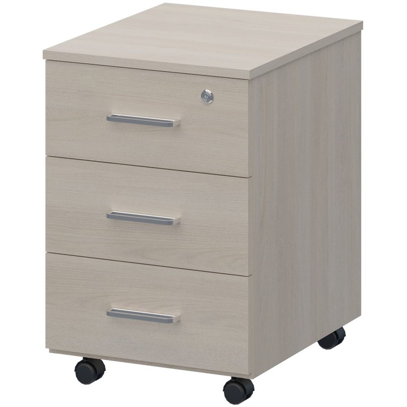 Изображение товара Тумба подкатная Fregat Easy to lead 129Т103 с замком белая дуб скандинавский