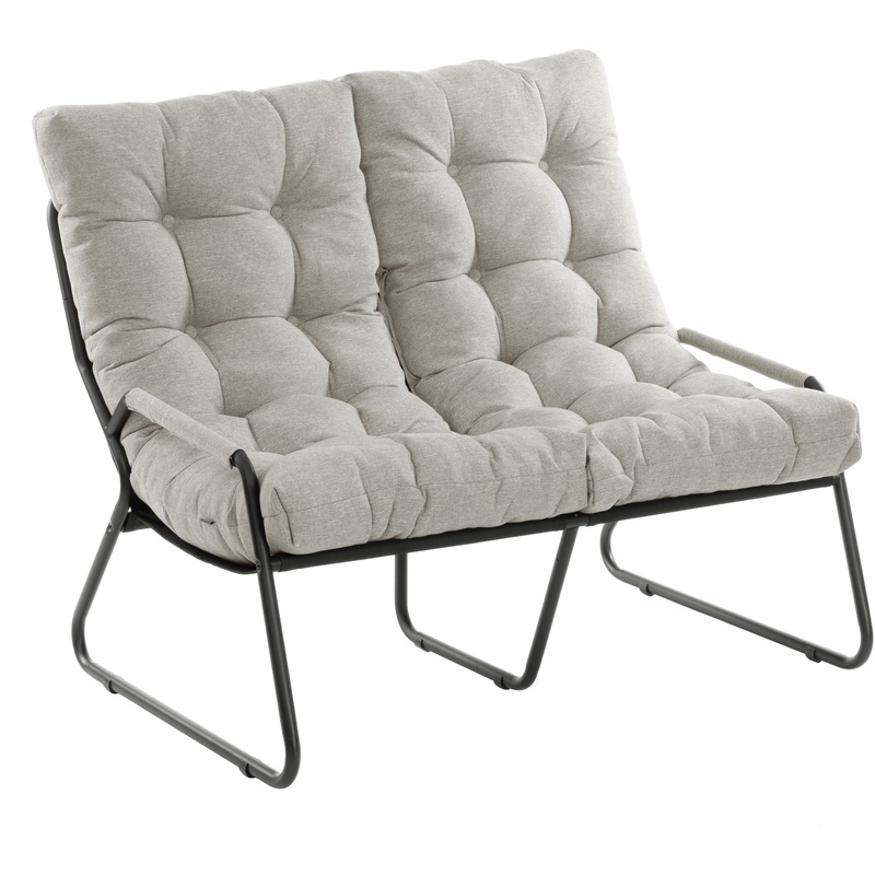 Изображение товара Диван двухместный Ergo/Эрго серо-бежевый/рогожка