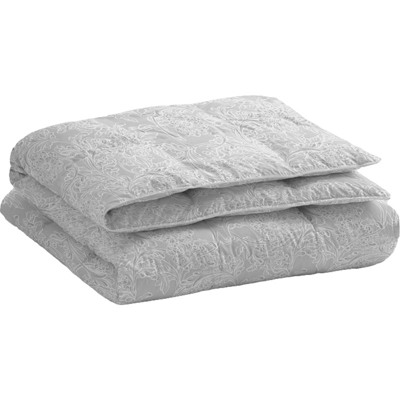 Изображение товара Одеяло 2-спальное Guten Morgen Fluffy relax silver 172x205 см стёганое с кантом серое