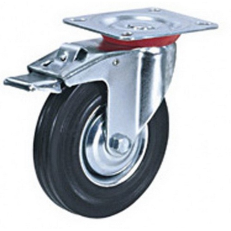 Изображение товара Колесо для тележки поворотное SCb 160 с тормозом, диаметр 160 мм