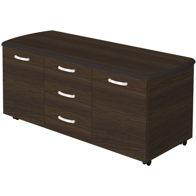 Изображение товара Тумба подкатная New.Tone Nt-32 орех Ондо 1320x530x565 мм с 3 ящиками