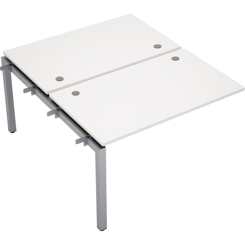 Изображение товара Рабочая станция Avance 6МБС.5278 двухместная, алюминий матовый/белый