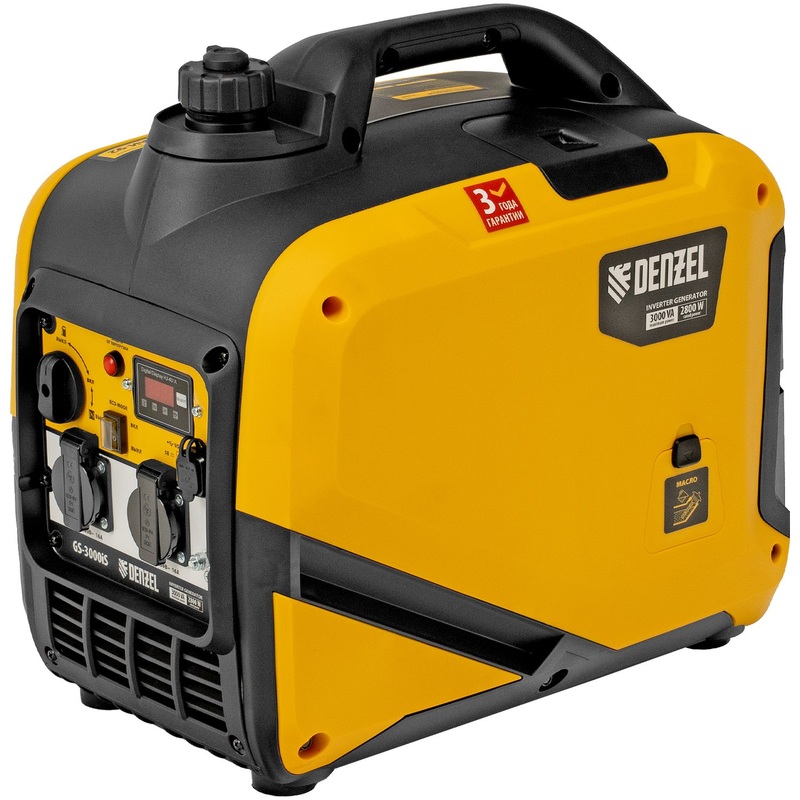 Изображение товара Генератор бензиновый Denzel GS-3000iS инверторный (94716)