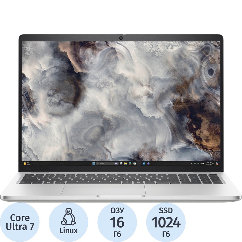 Изображение товара Ноутбук Dell Pro 16 Plus 16" серебристый Intel Core Ultra 7 266V/16 ГБ/SSD 1024 ГБ (Pro16Plus-7115)