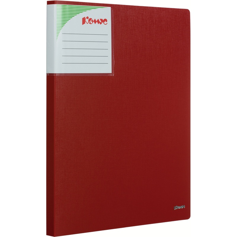 Изображение товара Папка с зажимом Комус Шелк А4 0.7 мм красная (до 150 листов)