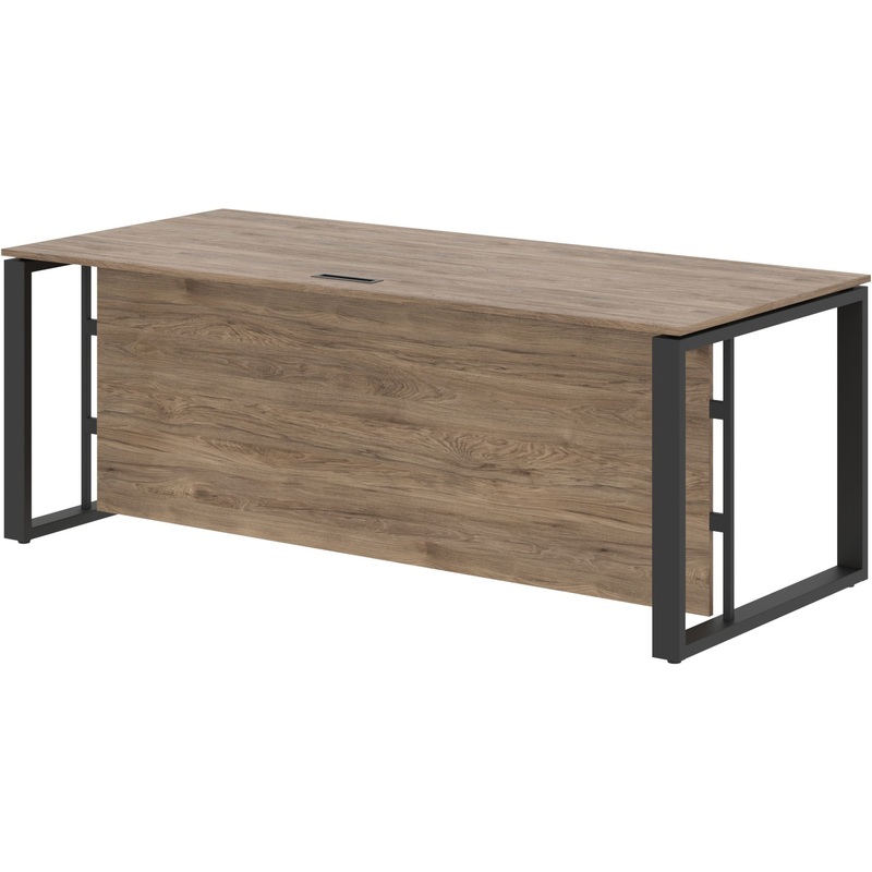 Изображение товара Стол руководителя письменный Enio EST 209H кария пальмира антрацит 2000х900х750 мм