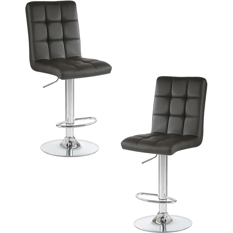 Изображение товара Барный стул LM-5009-N черный хром экокожа регулировка высоты комплект 2 шт