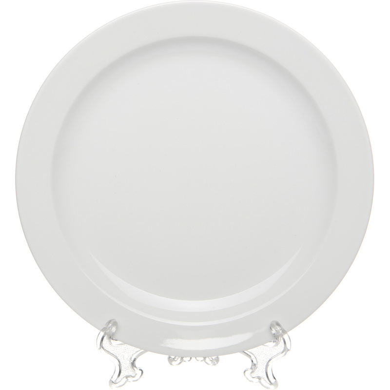 Изображение товара Тарелка обеденная Башкирский фарфор Принц фарфор 22 см белая (6 штук в упаковке)