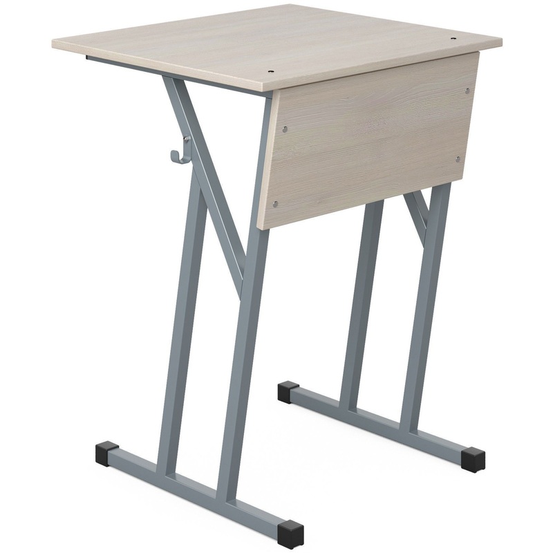 Изображение товара Парты одноместная Комус Мебель дуб шамони светлый/серый рост 7