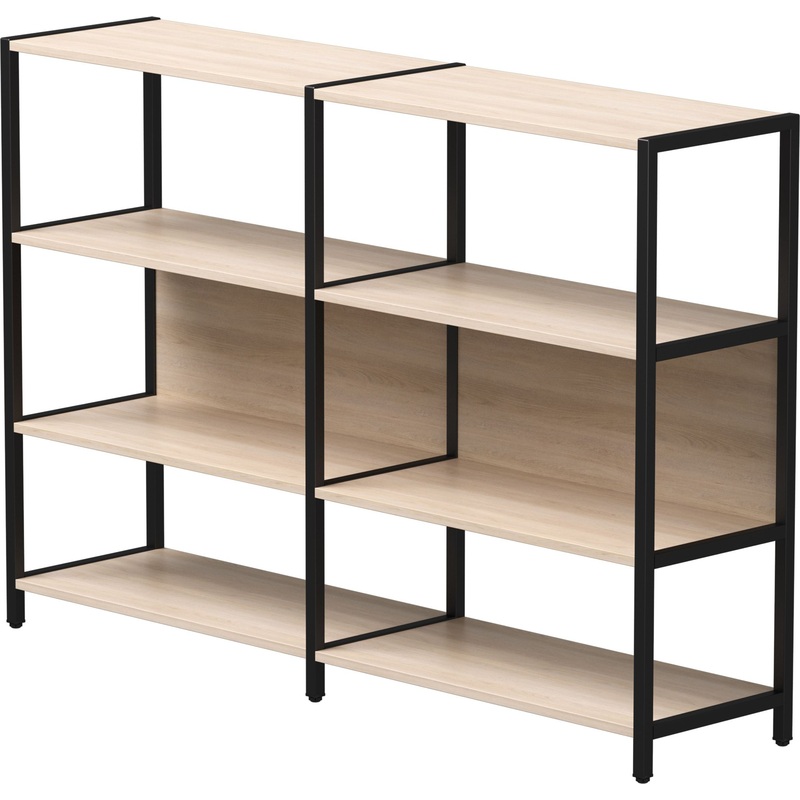 Изображение товара Стеллаж для документов EVO 254ST1DY9005 дуб соната/чёрный 1635х385х1120 мм