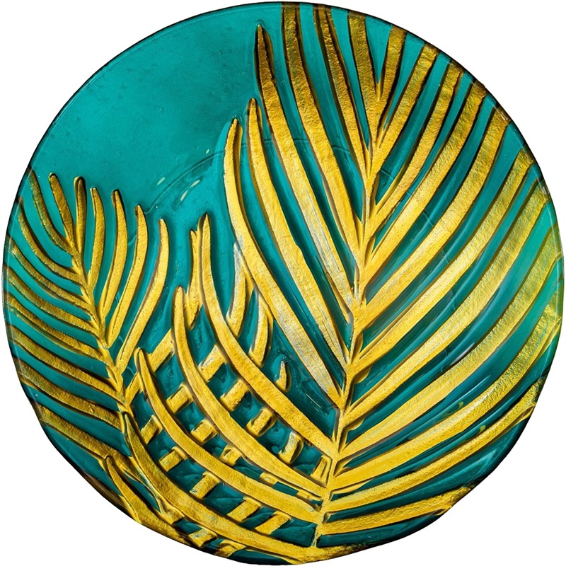 Изображение товара Стеклянное блюдо Вещицы Лист 30.5 см декоративное интерьерное