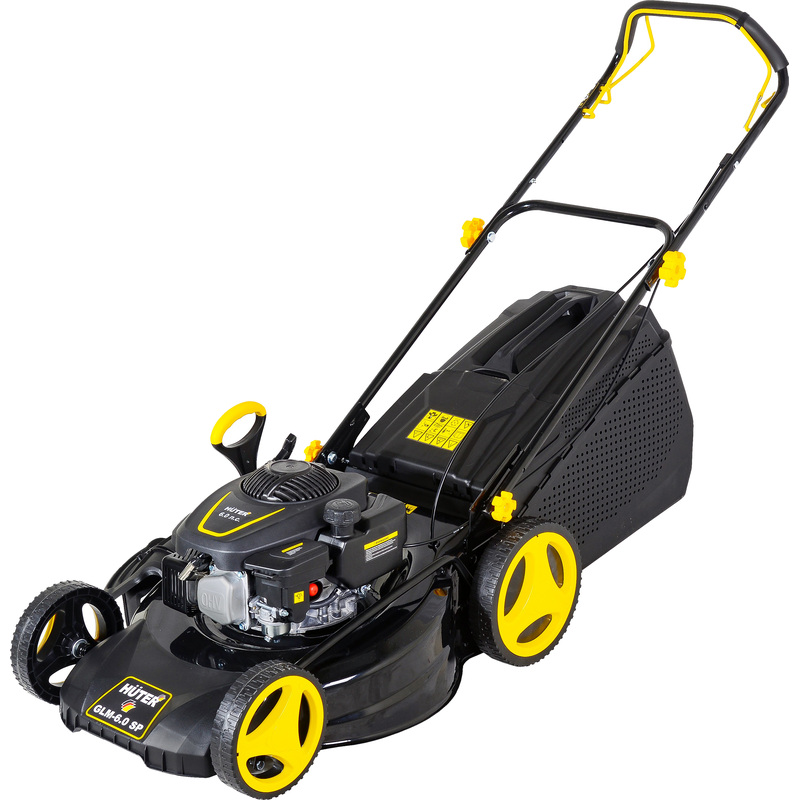 Изображение товара Газонокосилка бензиновая Huter GLM-6.0 S мощность 6 л.с., 7 уровней регулировки