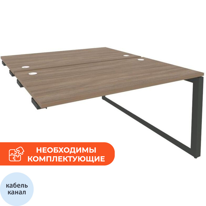 Изображение товара Рабочая станция на 2 рабочих места ONIX-О O.MO-D.SPR-3.8 (дуб аризона/антрацит, 1380х1635х750 мм)