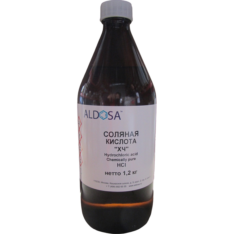 Изображение товара Соляная кислота Альдоса ХЧ 1.2 кг реактив для лабораторий и промышленности