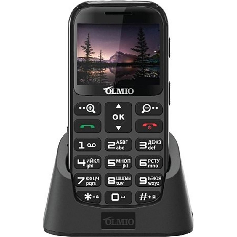 Изображение товара Мобильный телефон Olmio C37 черный 2.4 дюйма ввод симкарт Bluetooth FM