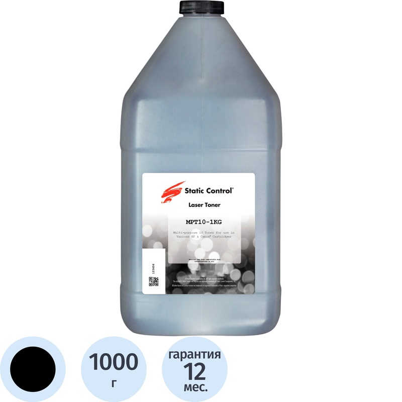 Изображение товара Тонер для HP MPT10 — черный, 1 кг, совместимый с лазерными принтерами