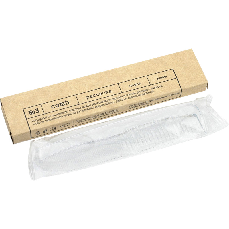 Изображение товара Расческа пластиковая 12.5 см картон крафт (300 штук в упаковке)