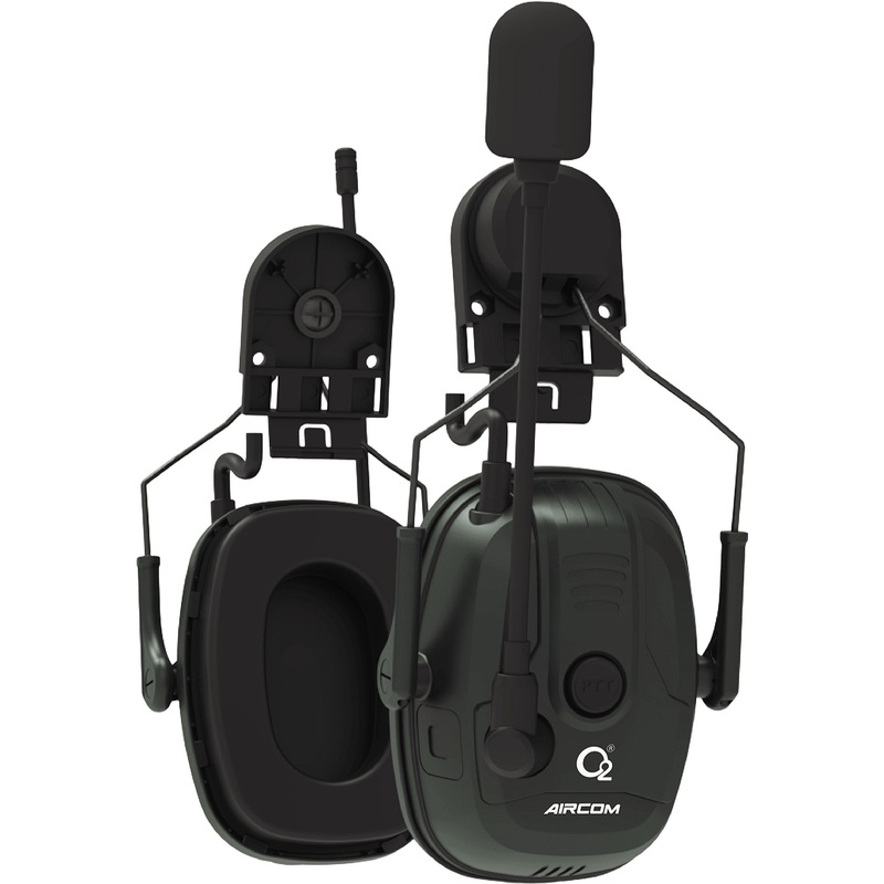 Изображение товара Наушники противошумные активные О2Aircom c креплением на каску 35 дБ серые