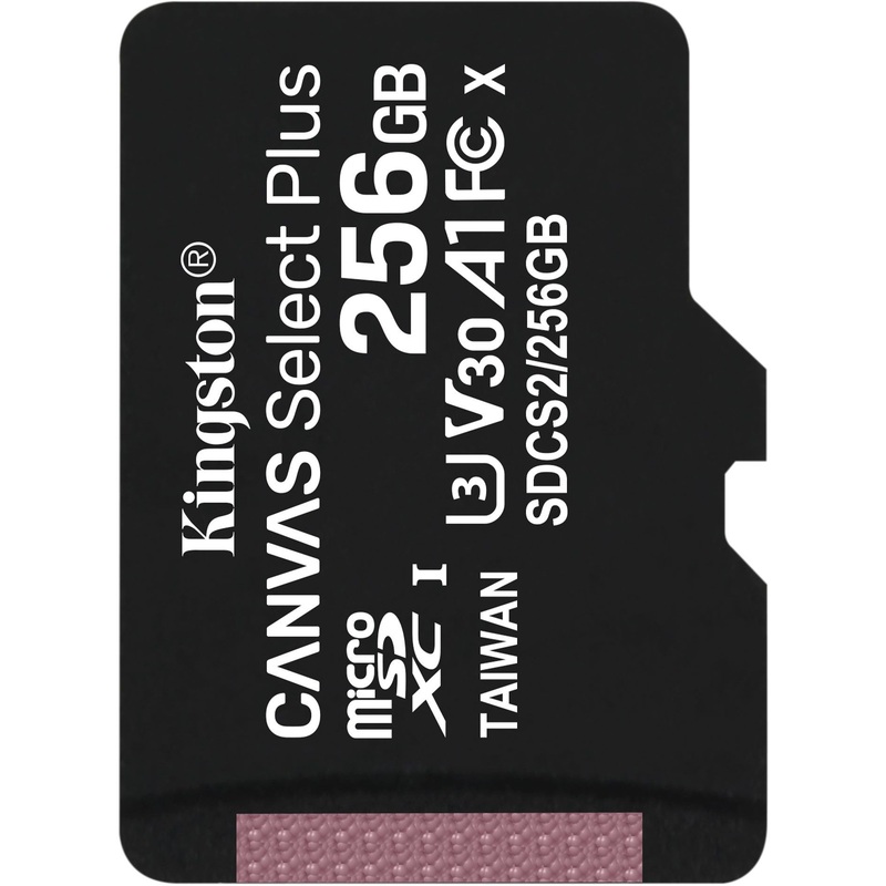 Изображение товара Карта памяти 256 ГБ microSDXC Kingston Canvas Select Plus Class 10 UHS-I (SDCS2/256GBSP)