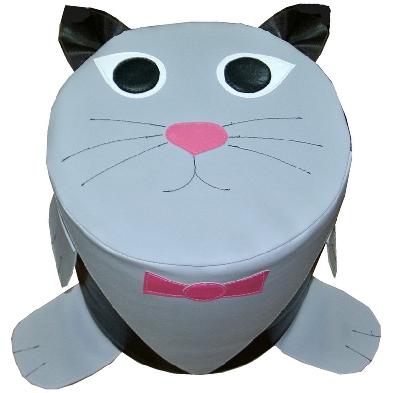 Изображение товара Пуф Рассвет Котенок Б-737 из виниловой кожи для детей яркий и безопасный