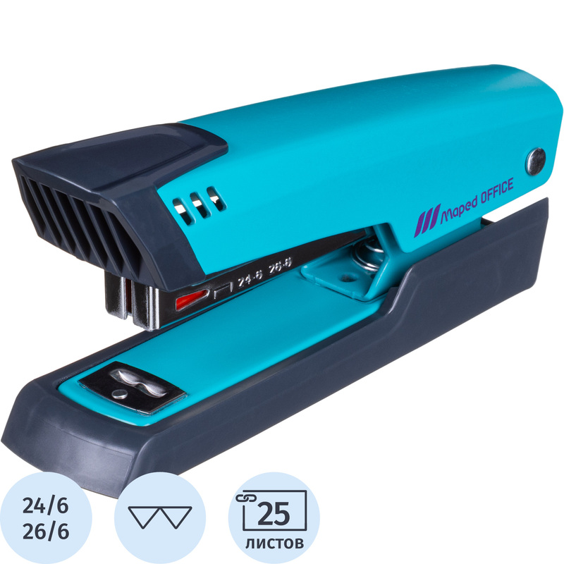 Изображение товара Степлер Maped Essentials Metal Deco до 25 листов бирюзовый (скобы №24/6, 26/6)