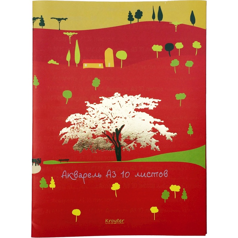 Изображение товара Папка для акварели Kroyter А3 10 листов ватман 160 г/м2