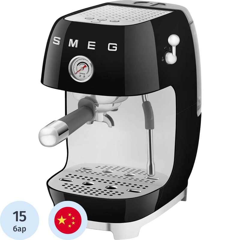 Изображение товара Кофемашина рожковая Smeg ECF03BLEU черная высокое качество