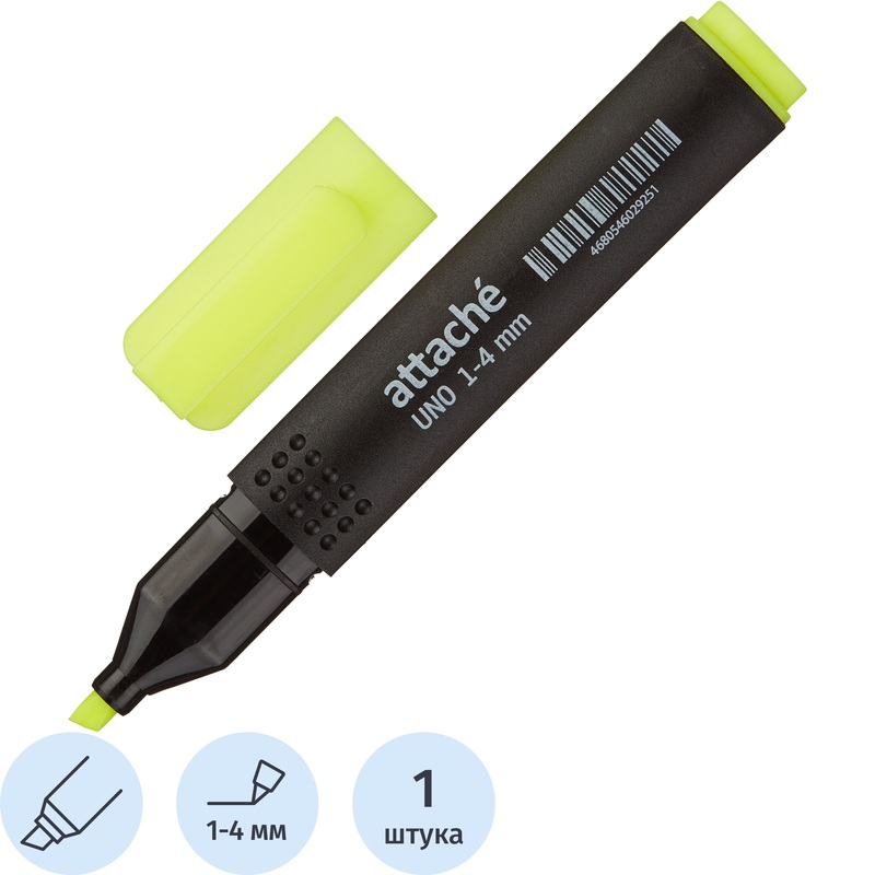Изображение товара Текстовыделитель Attache Economy Uno желтый (толщина линии 1-4 мм)