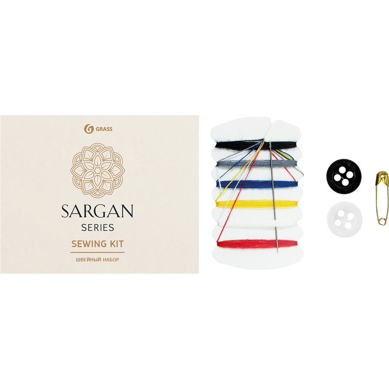Изображение товара Швейный набор Sargan 400 штук в картонной коробке для мелкого ремонта одежды