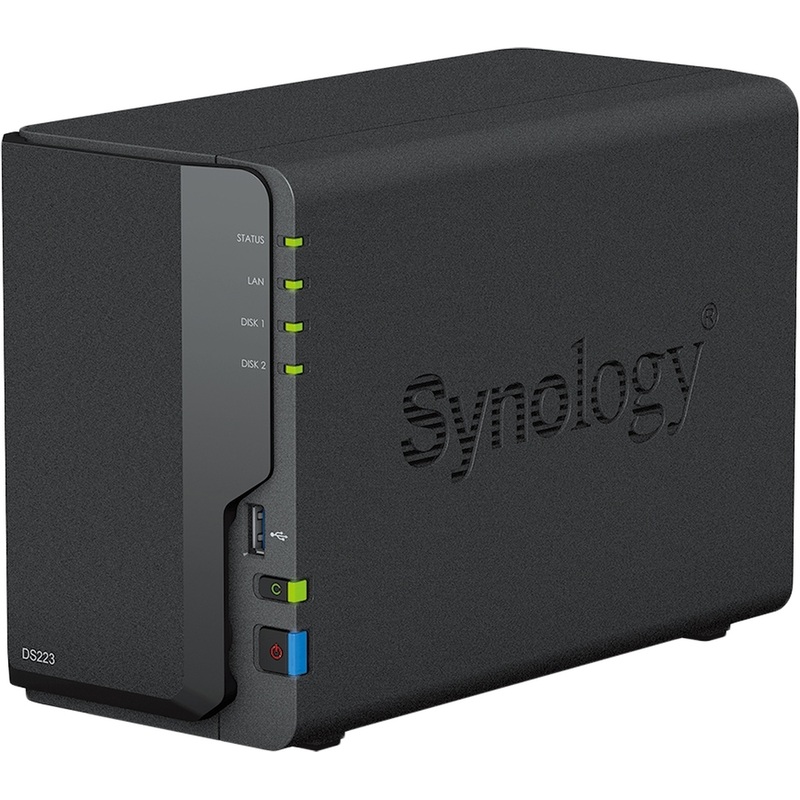Изображение товара Сетевое хранилище NAS Synology DS223 2Bay с RAID, USB, 24 мес гарантия
