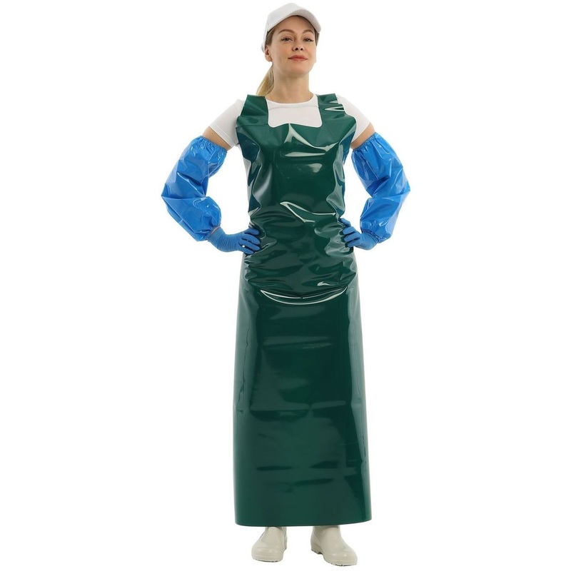 Изображение товара Защитный полиуретановый фартук Ларисан 830x1500 зелёный 0.15 мм