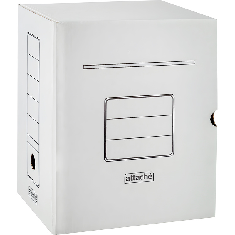 Изображение товара Архивный короб Attache 256x200x320 мм белый для документов 1900 листов 5 шт