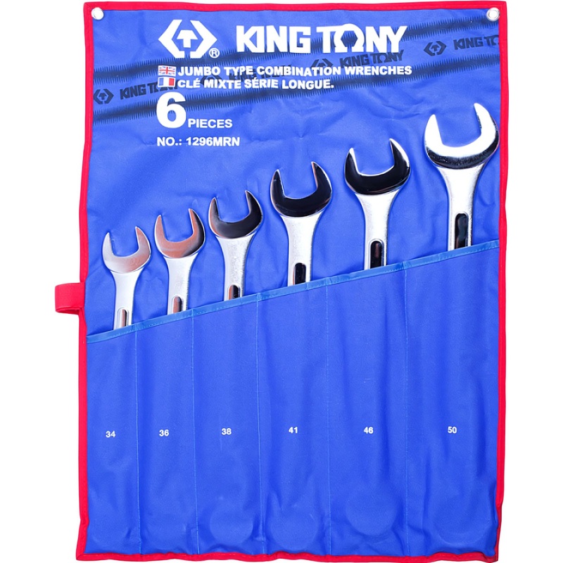 Изображение товара Комбинированный набор ключей King Tony 1296MRN 6 предметов для крупного крепежа