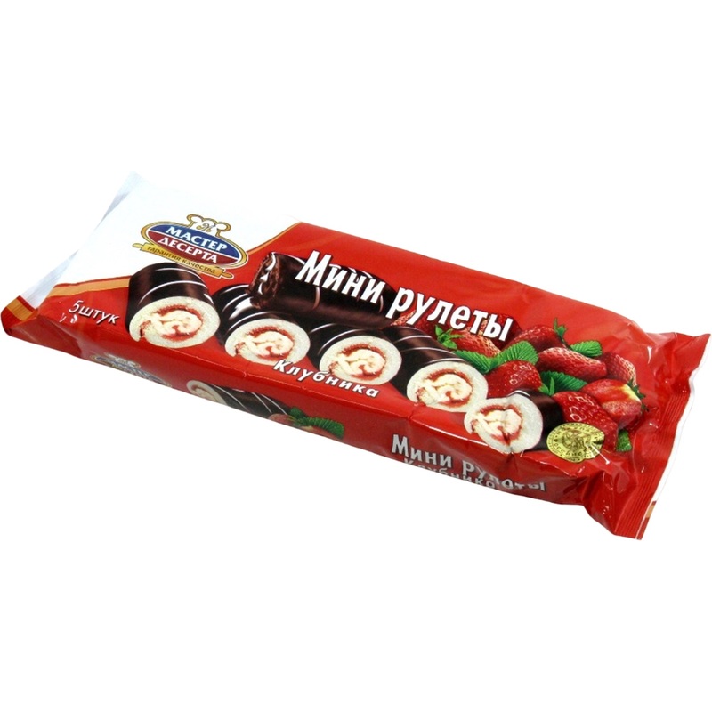 Изображение товара Мини-рулеты Мастер десерта Клубника 175 г