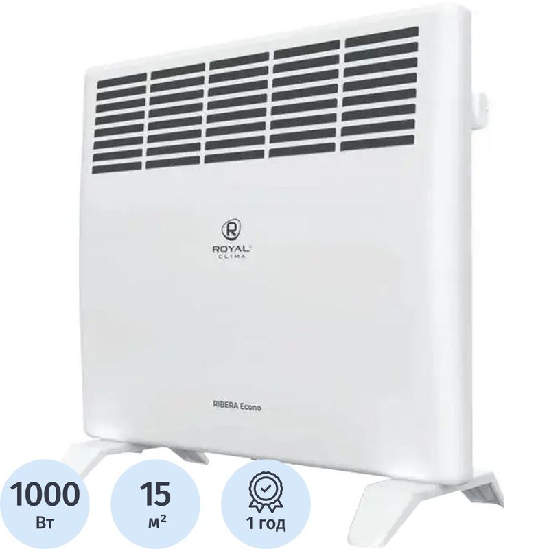 Изображение товара Конвектор Royal Clima REC-RE1000M белый мощностью 1000 Вт с терморегулятором