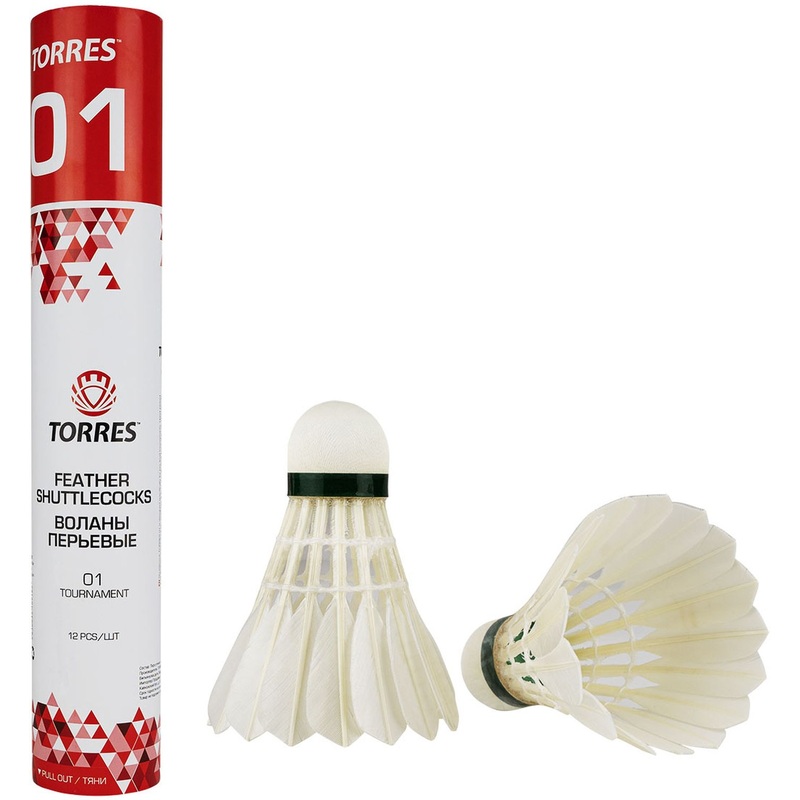Изображение товара Набор воланов Torres 01 12 штук для бадминтона в тубе