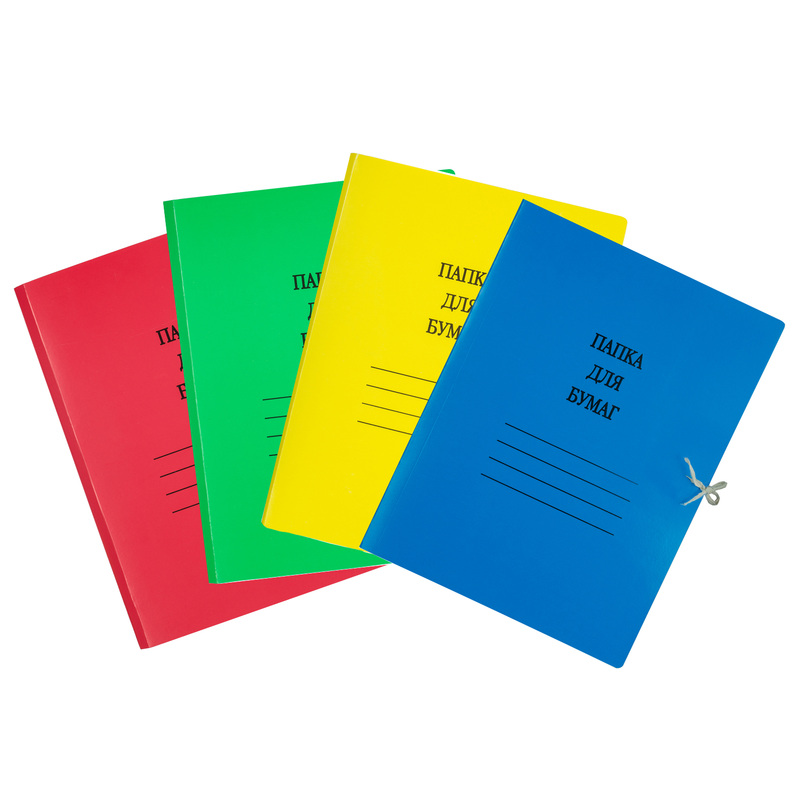 Изображение товара Папка с завязками Attache Дело А4 20 мм мелованный картон 200 листов 4 цвета