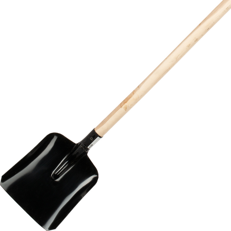 Изображение товара Лопата совковая 140 см сталь с рёбрами жёсткости с черенком (61461)