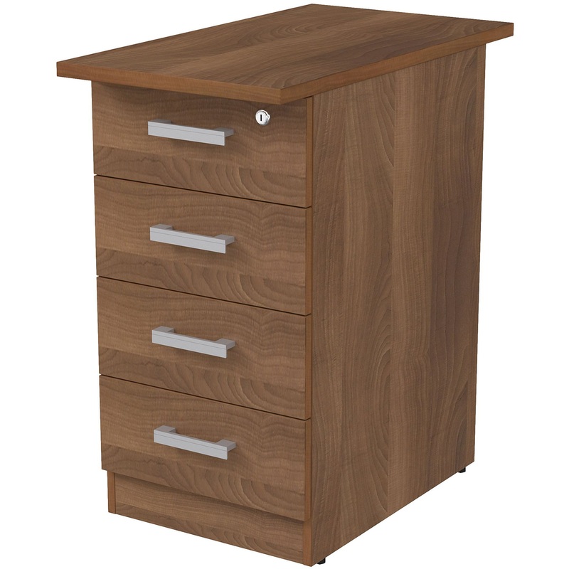 Изображение товара Тумба приставная 2ТЗ.002.1 с замком шамони тёмный 394х700х750 мм