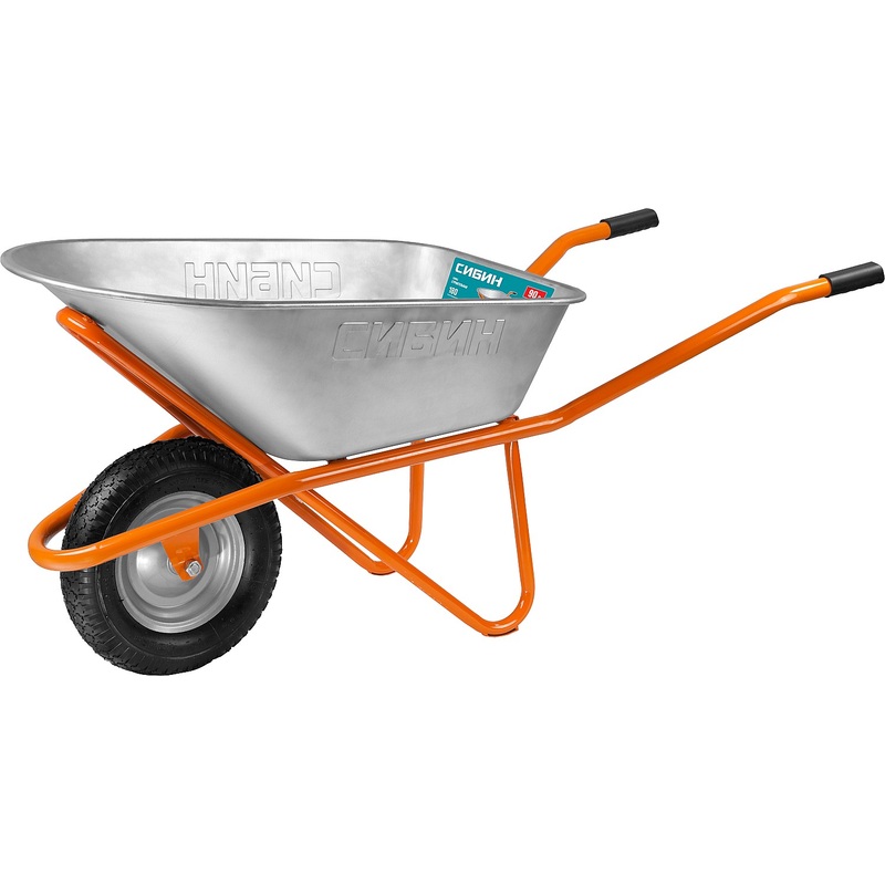Изображение товара Строительная одноколесная тачка Сибин СТ-12 грузоподъемность 180 кг