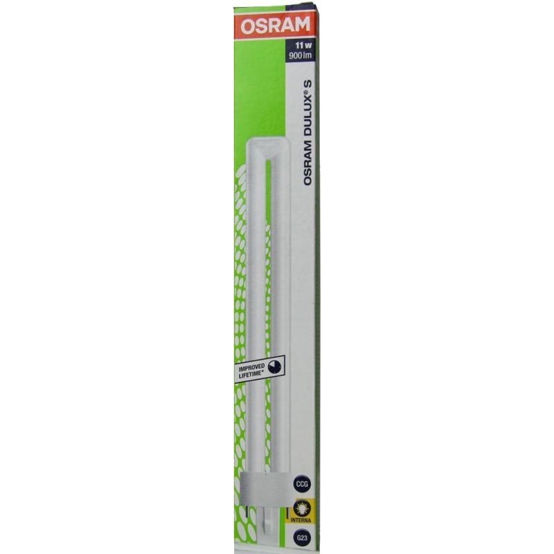 Изображение товара Лампа люминесцентная Osram Dulux 11 Вт G23 S 2700 К 900 Лм энергосберегающая (4099854123344)